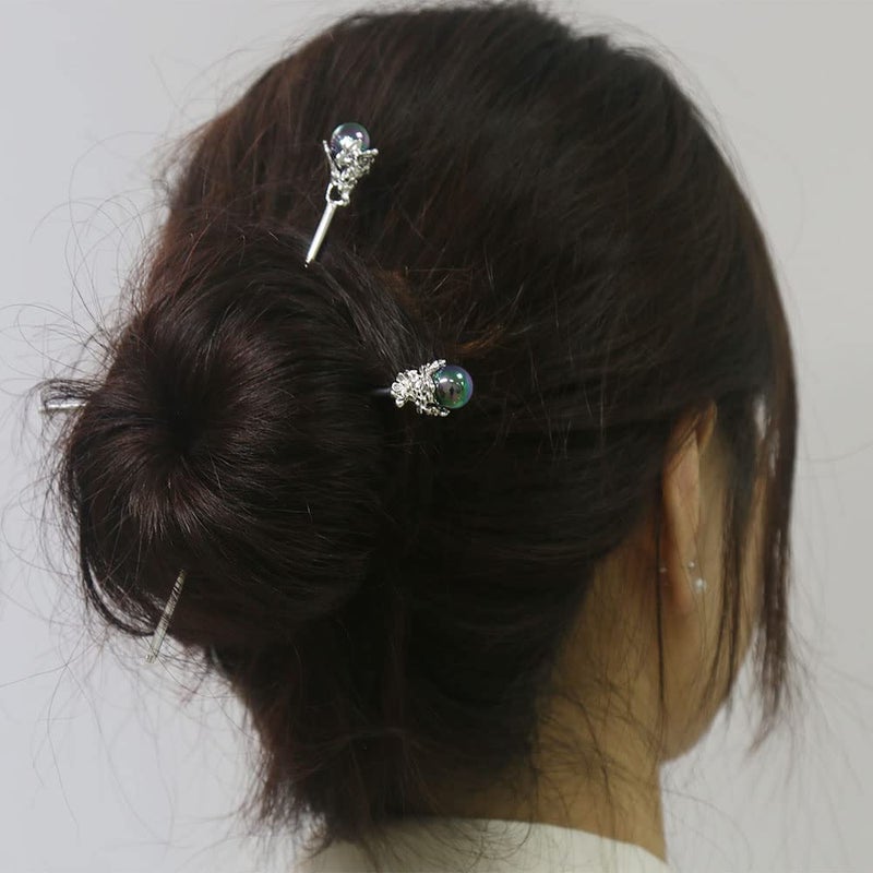 TOP SEWING 1 Pack Chinese Hair Stick for Long hair Metal Hair Pins 6" for Buns Vintage Hair Sticks for Women Daily Party - Image 4